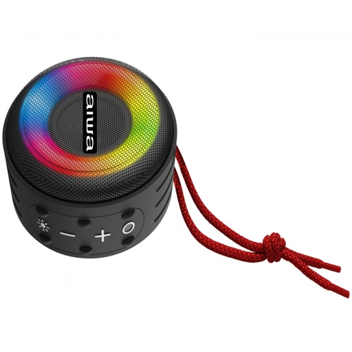 PARLANTE BLUETOOTH AIWA WATERPROOF CON LUCES LED 1X5W AWSJ216