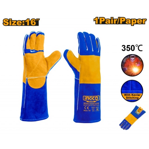 GUANTES DE CUERO PARA SOLDAR HGVW04 INGCO