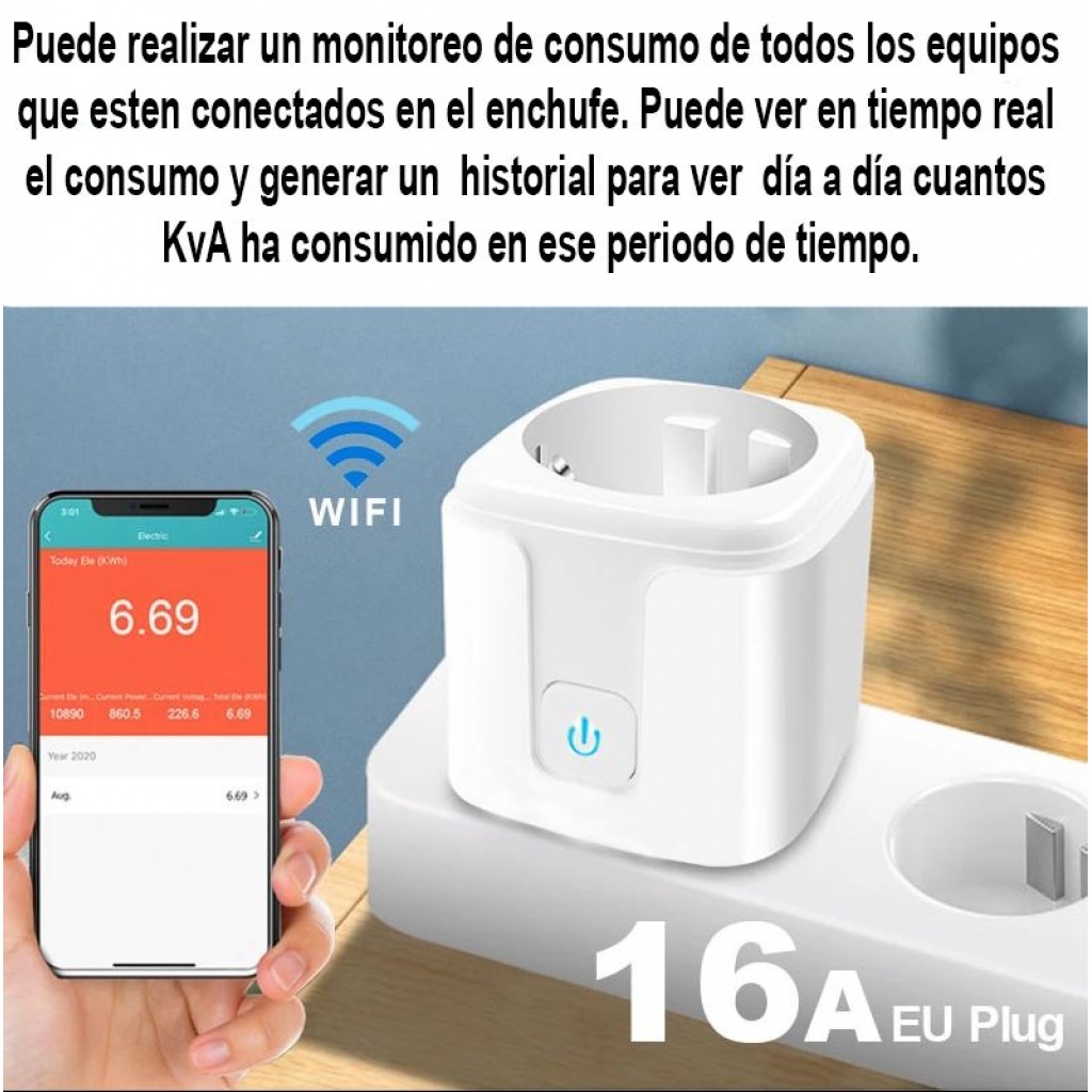 Enchufe Inteligente Alexa, Timer Sonoff Wifi G Home Celular