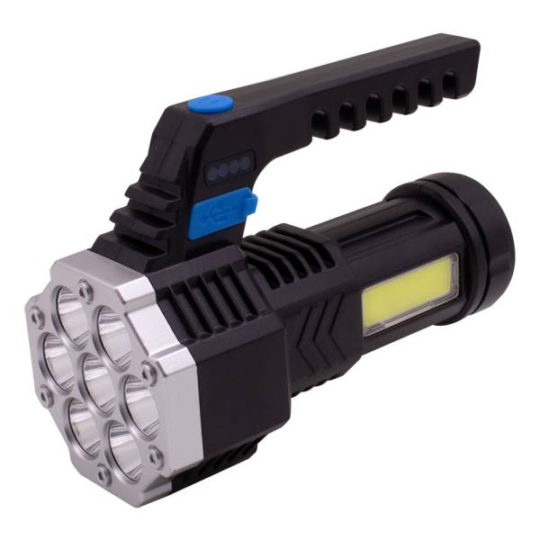 Linterna Foco Led Recargable 14cm Con Agarre