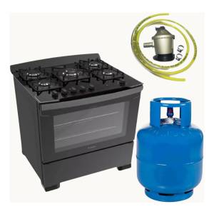 Cocina James C805v Mesada Vidrio 5 Hor. + Envase Garrafa 13k
