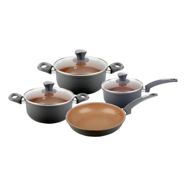 Bateria De Cocina 7 Pzs Cuori Bronzi