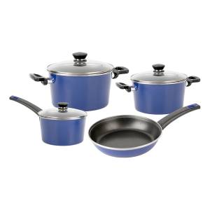 Set De Bateria De Cocina 7 Pzas Con Antiadherente Cuori Mari