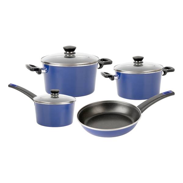 Set De Bateria De Cocina 7 Pzas Con Antiadherente Cuori Mari