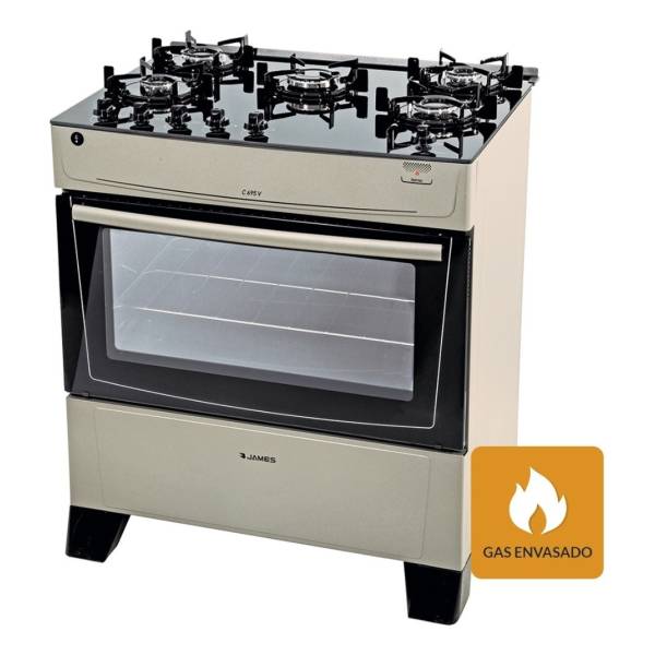 Cocina Supergás James 5 Hornallas + Envase Garrafa 13kg - Imagen 3