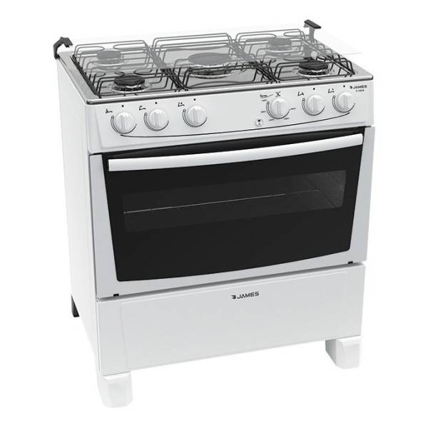 Cocina James C 150 B Inox 5 Hornallas + Envase Garrafa 13kg - Imagen 3