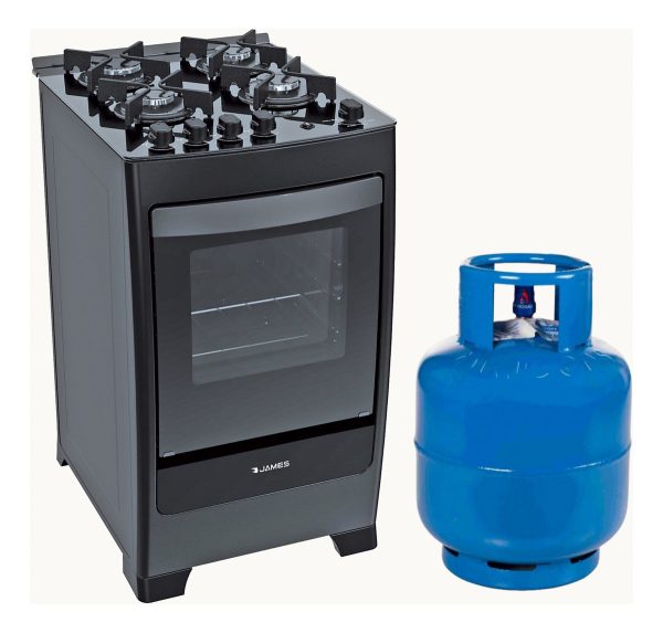Cocina James A Gas C 700 Negra 4 H + Envase Garrafa 13kg - Imagen 2