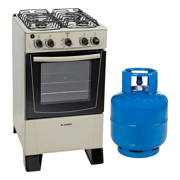 Cocina Gas James C105 B Titanium + Garrafa De Envase 13kg - Imagen 2