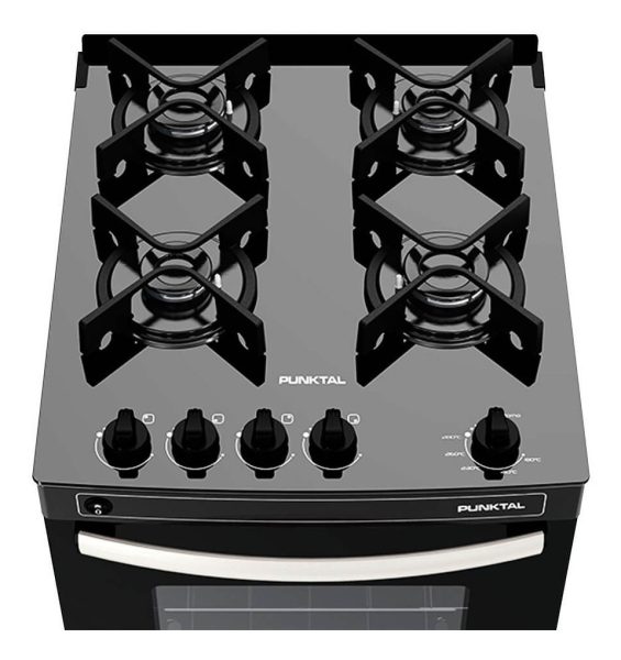 Cocina Super Gas Punktal Mesada Vidrio + Envase Garrafa 13kg - Imagen 3