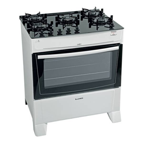 Cocina A Gas James 5h C 695 V Blanca + Envase Garrafa 13kg - Imagen 3