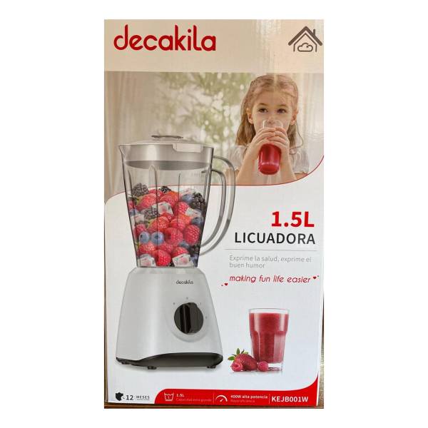 Licuadora 1.5 Lt 400w Vaso Plastico Decakila Kejb001w - Imagen 5