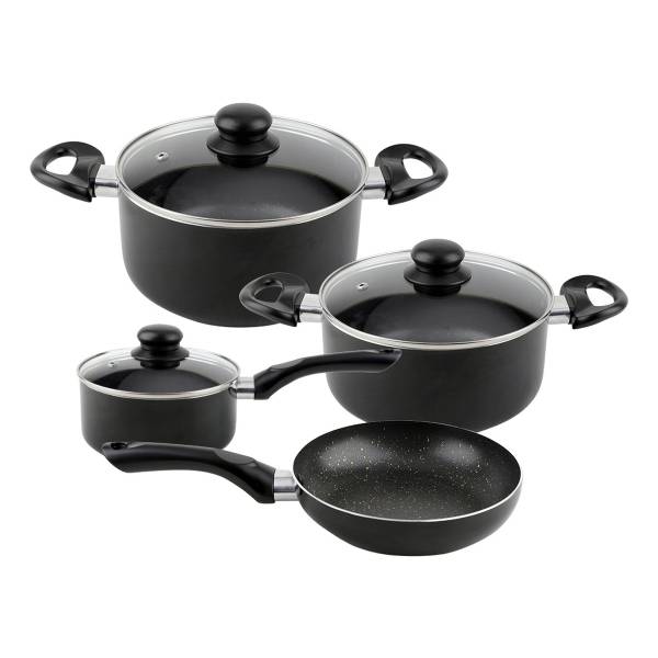 Bateria De Cocina Cuori 7 Piezas Modelo Black