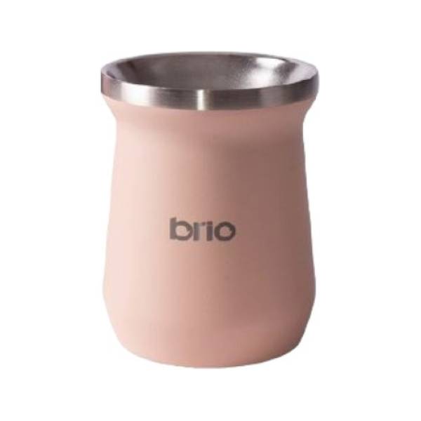 Mate Alto Brio Acero Inox. 236 Ml Salmon
