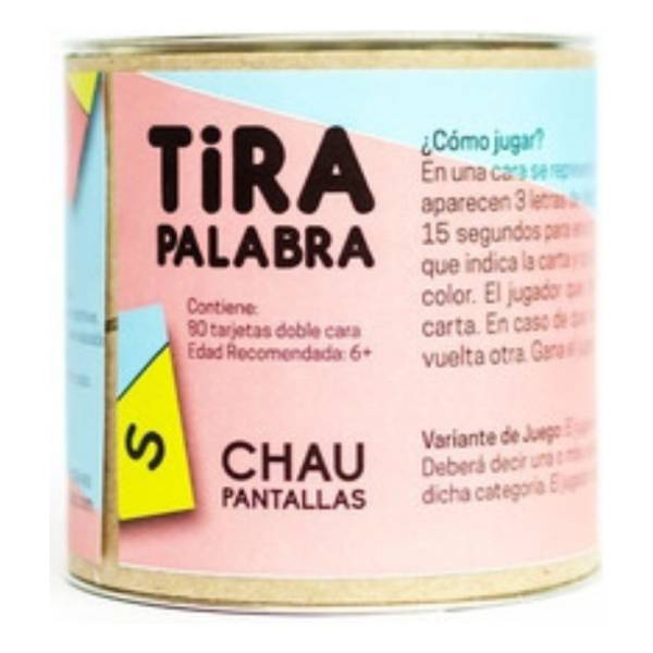 Juegos De Mesa En Lata Tira Palabra Chau Pantallas