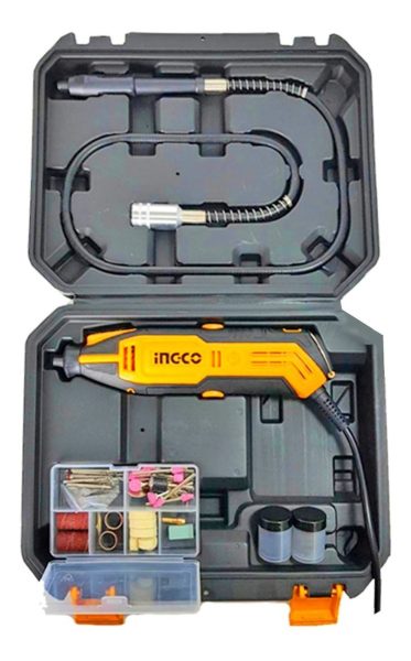 Mini Torno Ingco 130w Con 109 Accesorios + Maletín - Imagen 4
