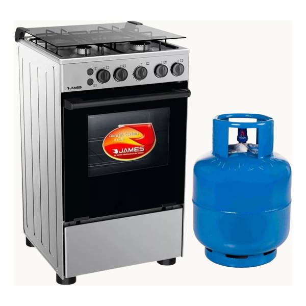 Cocina Gas James C 510 Mit 4 Hornallas + Envase Garrafa 13kg - Imagen 2
