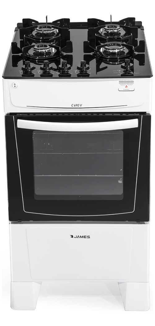 Cocina A Gas James C 690 V Blanca + Envase Garrafa 13kg - Imagen 3