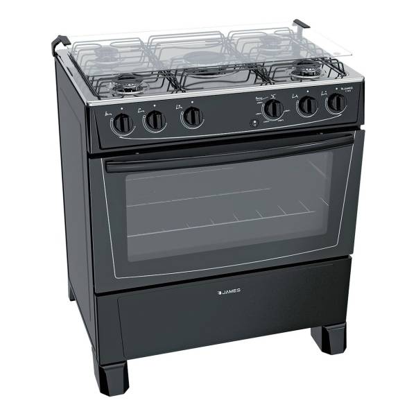 Cocina James C 150 B 5 Hornallas Gas + Envase Garrafa 13kg - Imagen 3