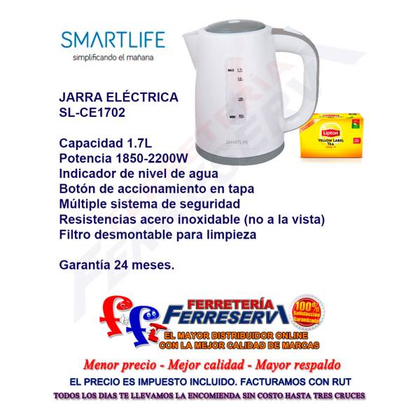 Jarra Electrica 1.7 L Smart Life Ce1702 - Imagen 2