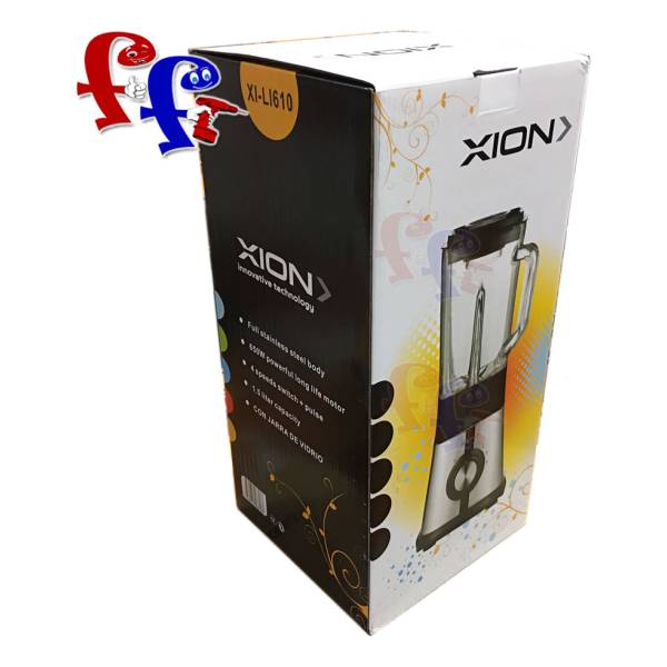 Licuadora Acero Jarra Vidro Xion 600w 4 Vel 1.5lts Xi-li610 - Imagen 3