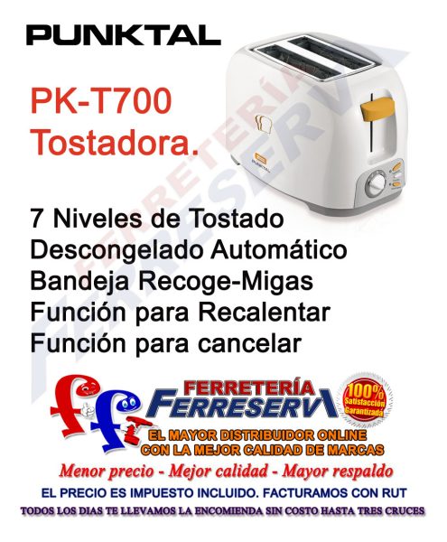 Tostadora Punktal 7 Niveles 800w Pkt700 - Imagen 2