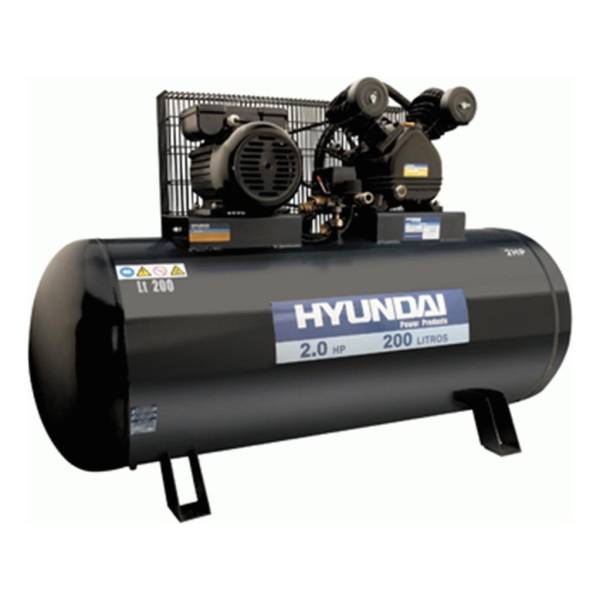 Ff Compresor Aire Hyundai 2hp 200 Lt Industrial A Correa