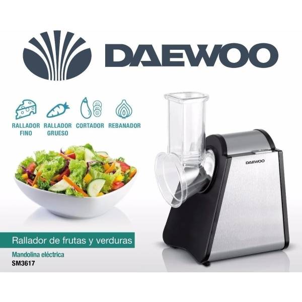 Salad Maker Daewoo Sm3619 Ralla Corta Rebana Acero Inox Colo - Imagen 4