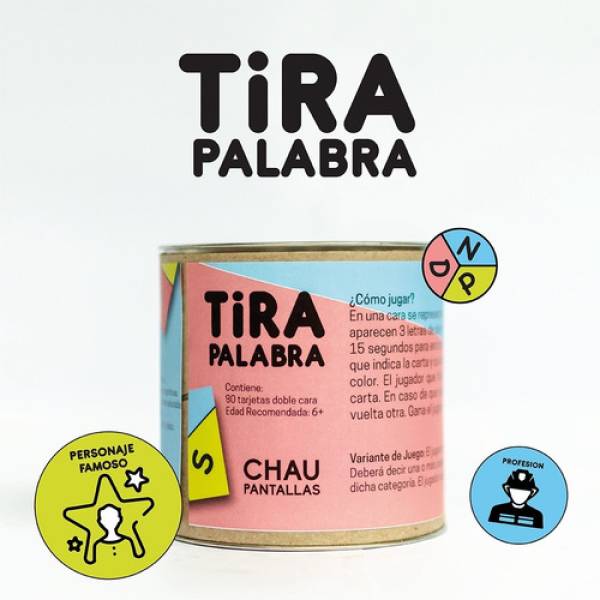 Juegos De Mesa En Lata Tira Palabra Chau Pantallas - Imagen 2