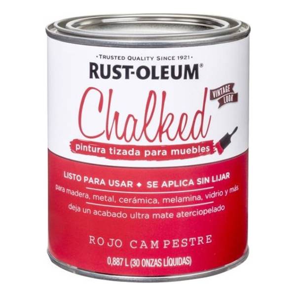 Esmalte Sintetico Chalked Tiza Rust Oleum Rojo Campestre 1lt