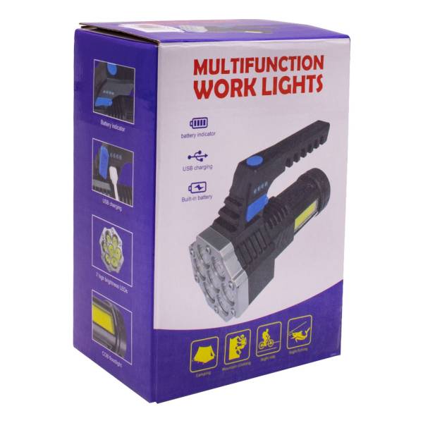 Linterna Foco Led Recargable 14cm Con Agarre - Imagen 3