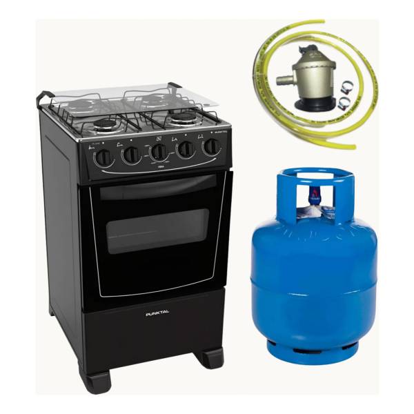 Cocina Punktalsuper Gas 4h Horno 51l + Envase Garrafa 13kg