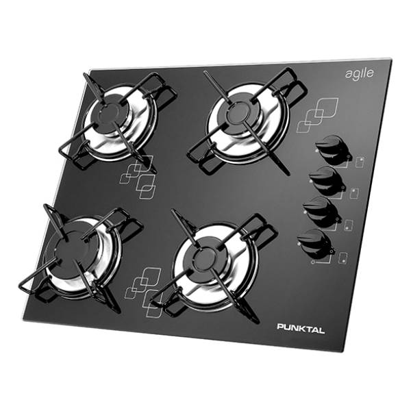 Anafe Empotrar Con Mesada De Vidrio Punktal Ag848