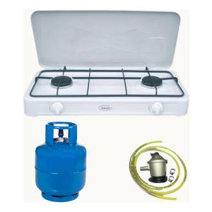 Anafe A Gas 2 Hornallas Kassel Cocina Sg + Garrafa + Valvula