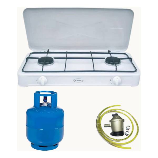 Anafe A Gas 2 Hornallas Kassel Cocina Sg + Garrafa + Valvula