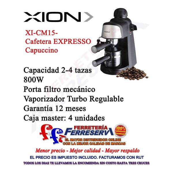 Cafetera Expresso Capucciono Xion 800w 2 A 4 Tazas - Imagen 2