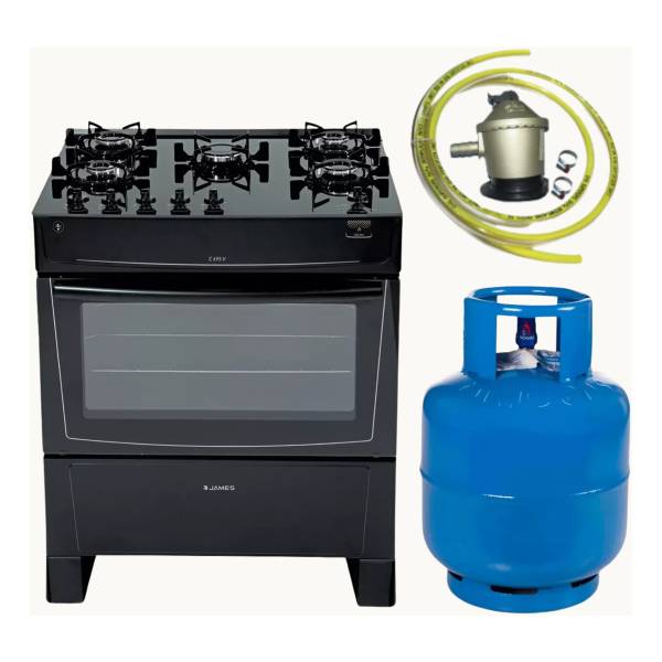 Cocina Supergás James C695v 5 Hornallas + Envase Garrafa 13k