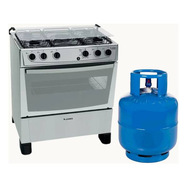 Cocinas James 5 Hornallas C150 Titanium + Envase Garrafa 13k - Imagen 2