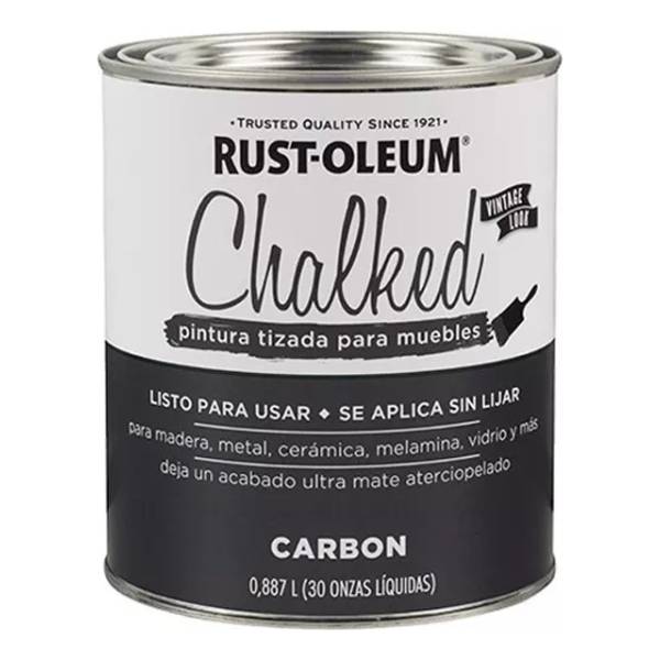Esmalte Vintage Chalked Tiza Rust Oleum Carbon 0.9lt Muebles
