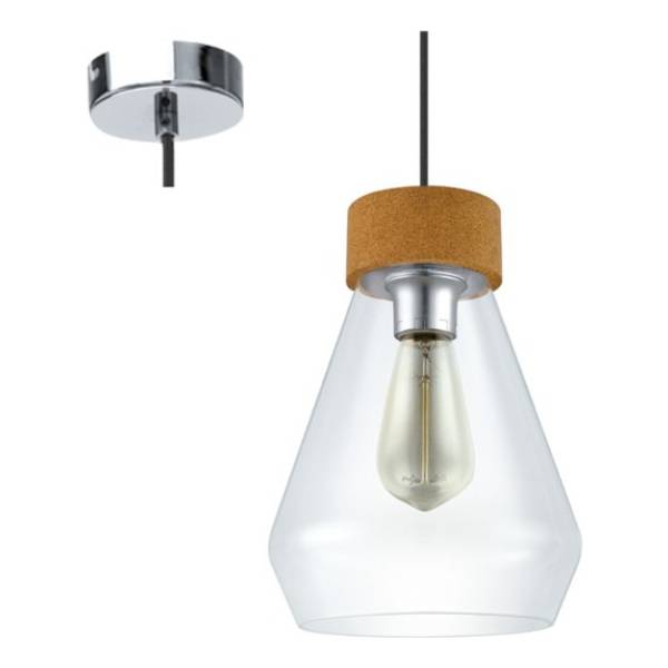 Lampara Colgante Vintage Brixham Tipo Tulipa De Vidrio