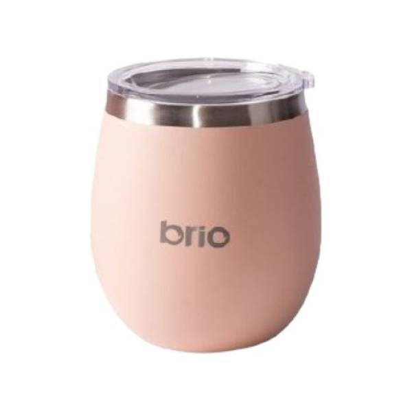 Mate Brio Acero Inox. Con Tapa 236 Ml Salmon