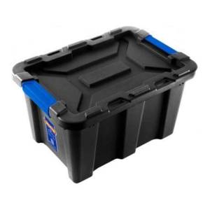 Caja Contenedor Plastico Apilable Negro 40lt Wadfow Wtb3340