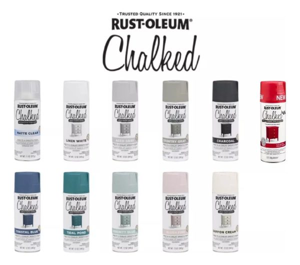 Pintura Aerosol Spray Chalked Tiza Rojo Campestre 340gr - Imagen 4