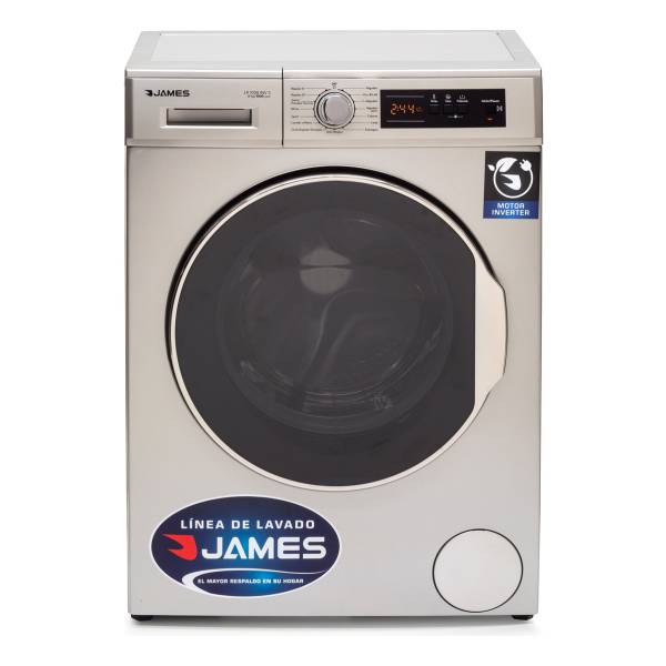 Lavarropas James Lr 1008 S 6kg Slim Inverter Color Silver