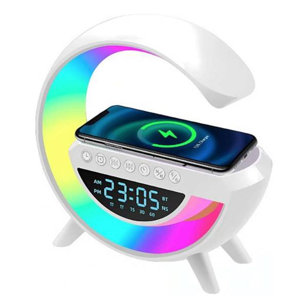 Lampara Led G Cargador Reloj Blanco