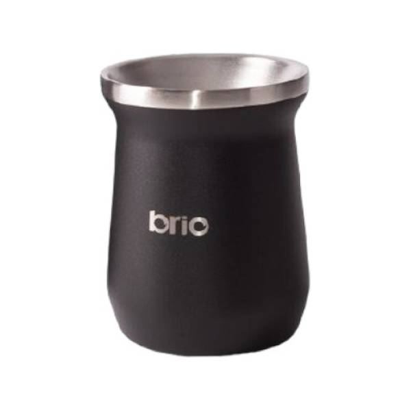 Mate Alto Brio Acero Inox. 236 Ml Negro