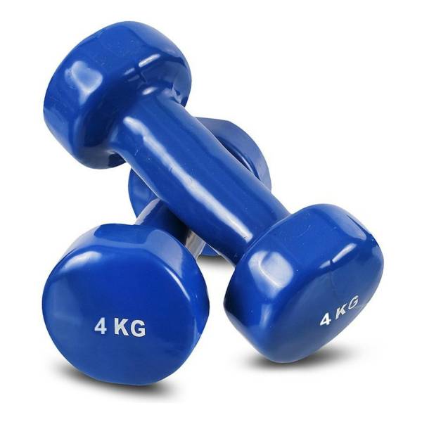 Mancuerna De Hierro Forrada En Pvc 4kg Fitness Ff
