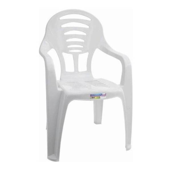 Silla Infantil Con Apoya Brazos Reforzada Blanca