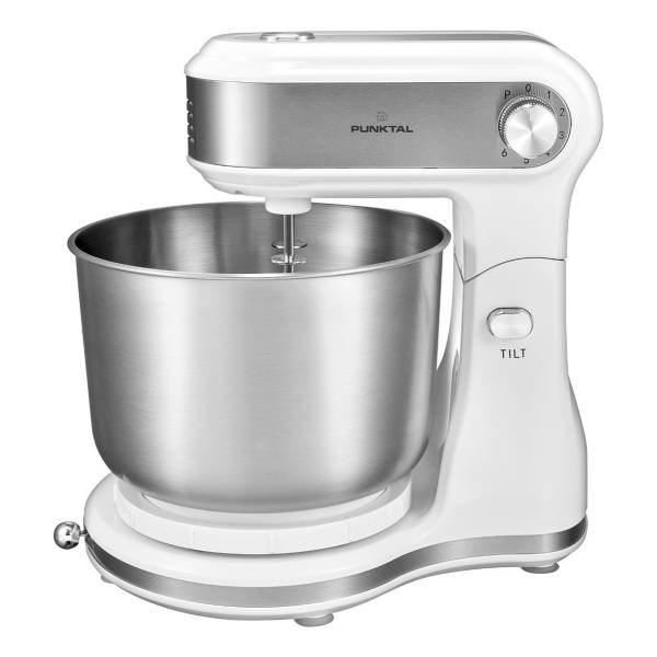 Batidora Punktal Con Bowl 300w 6 Velocidades.5 Lts Inox Blan