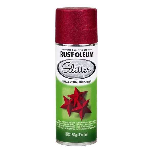 Pintura Aerosol Purpurina Brillantina Rojo 440ml Rust Oleum