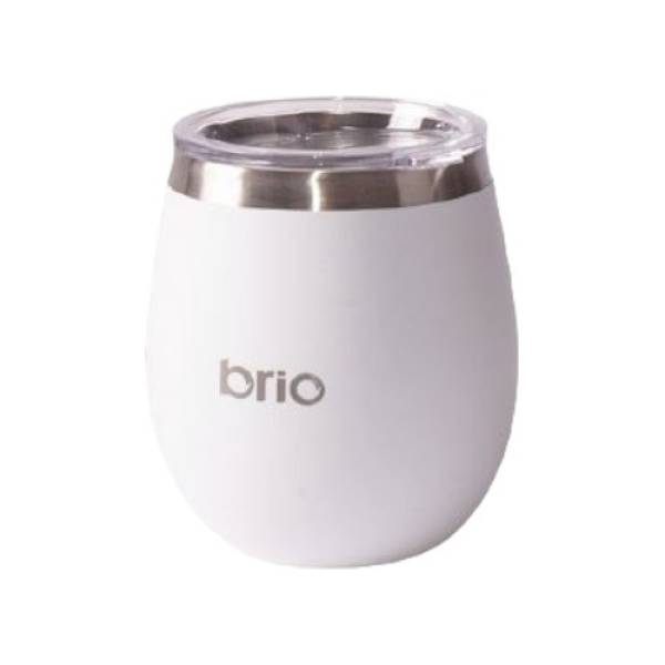 Mate Brio Acero Inox. Con Tapa 236 Ml Blanco